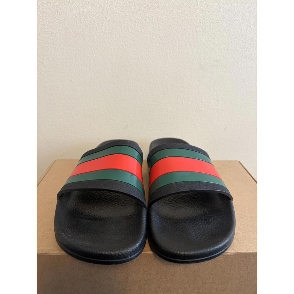 Gucci Men's Pursut 72 Web Sripe Side Sandal (Size 7)